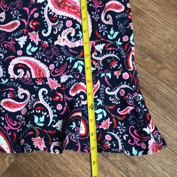 FLOUNCE HEM FIT & FLARE DRESS - WATERCOLOR PAISLEY - Picture 5 of 8